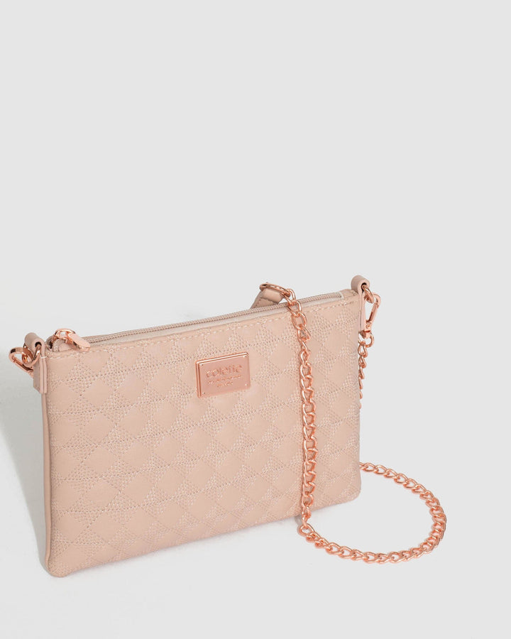 Colette by Colette Hayman Pink Diamond Quilt Crossbody Bag