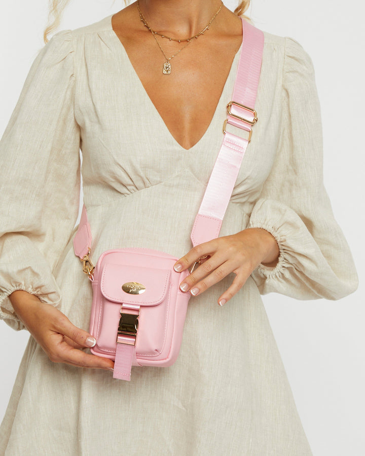 Colette by Colette Hayman Pink Emma Lock Crossbody Bag