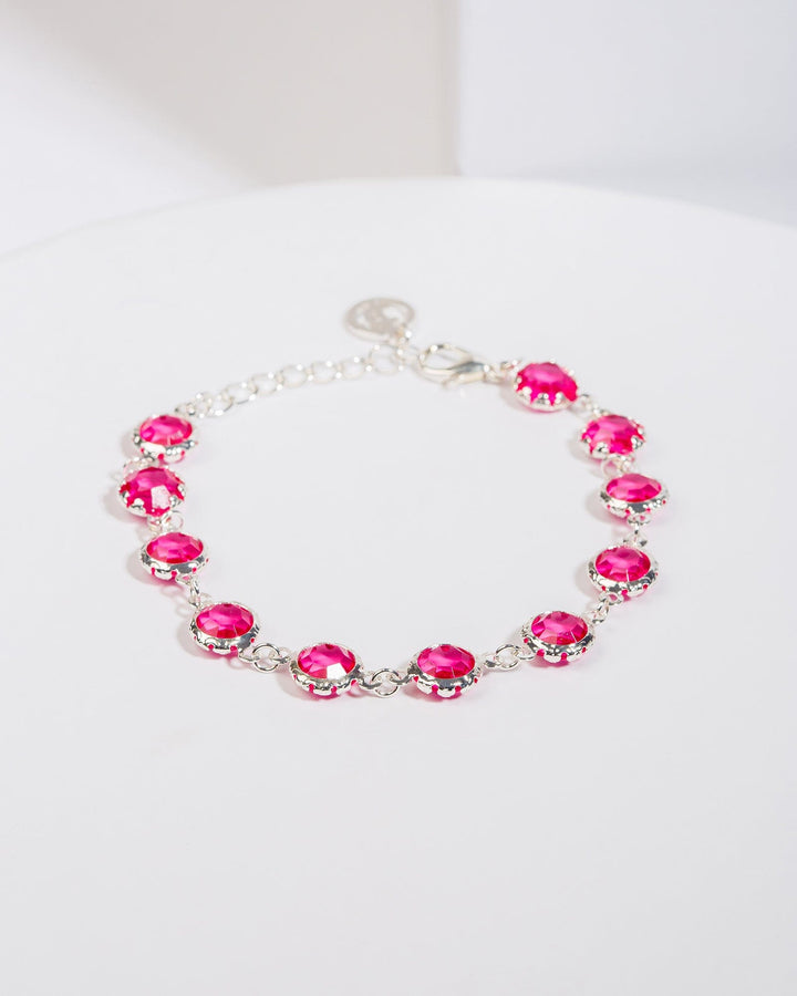 Colette by Colette Hayman Pink Flower Crystal Bracelet