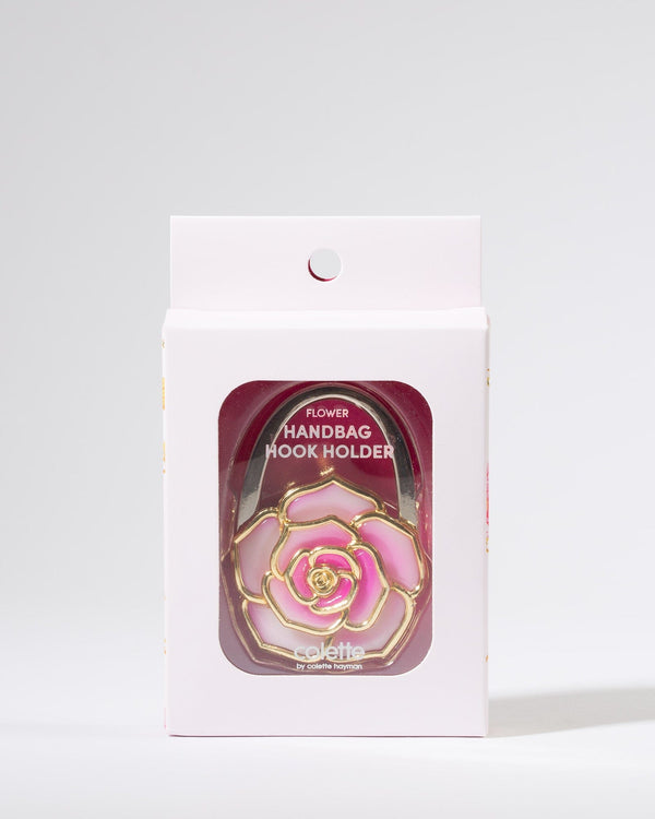 Colette by Colette Hayman Pink Flower Handbag Hook Holder