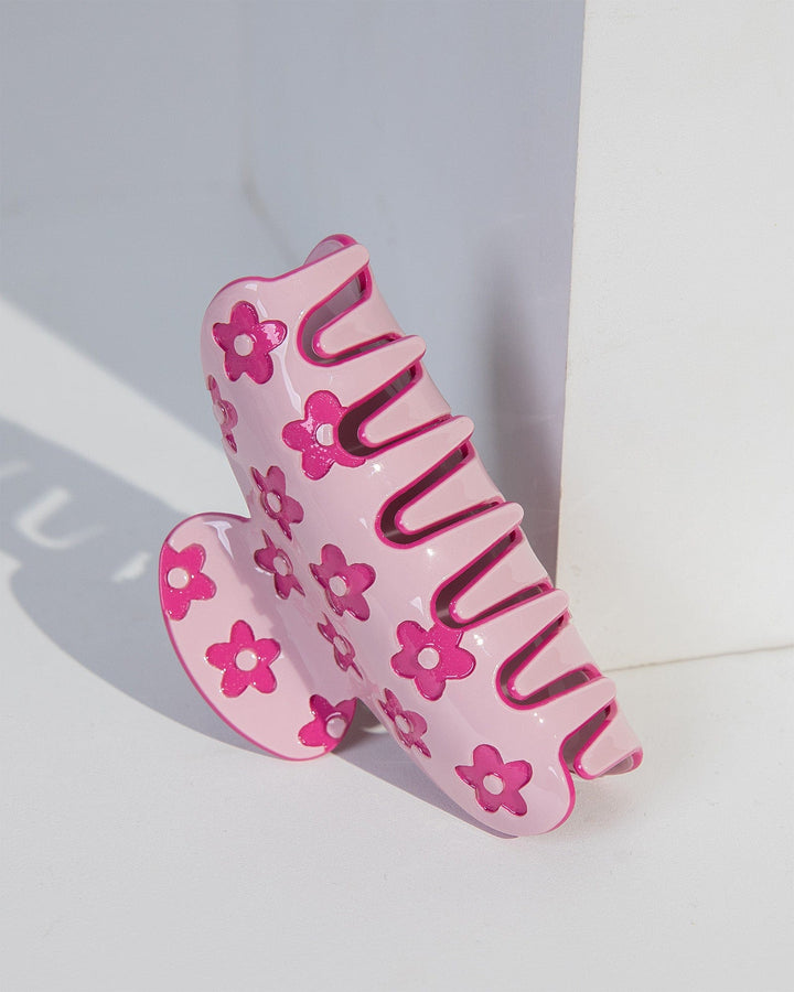 Colette by Colette Hayman Pink Flower Print Detail Claw Clip