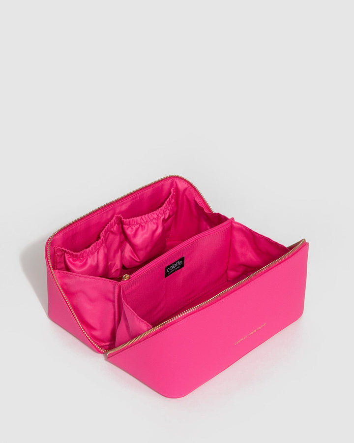 Colette by Colette Hayman Pink Fold Out Cosmetic Case