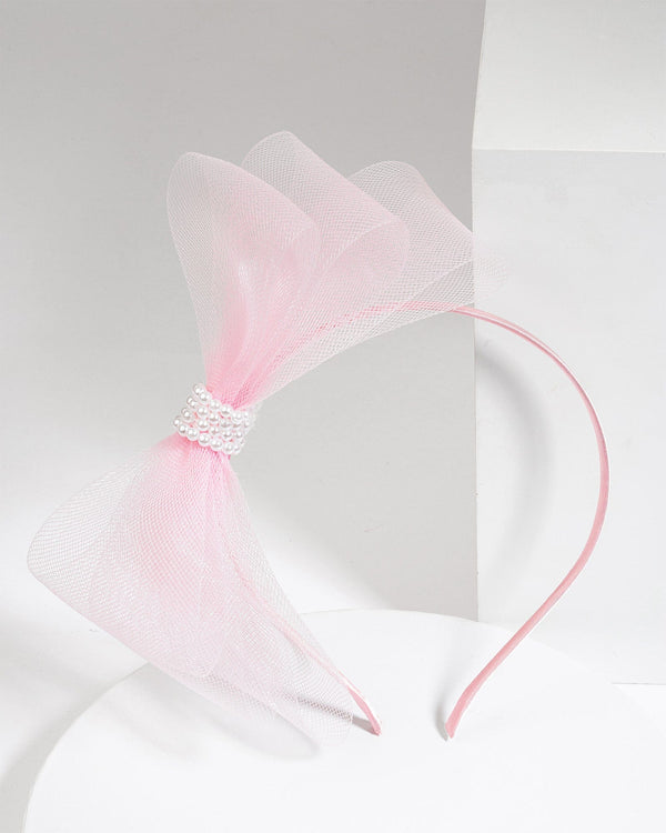 Colette by Colette Hayman Pink Girls Bow Headband