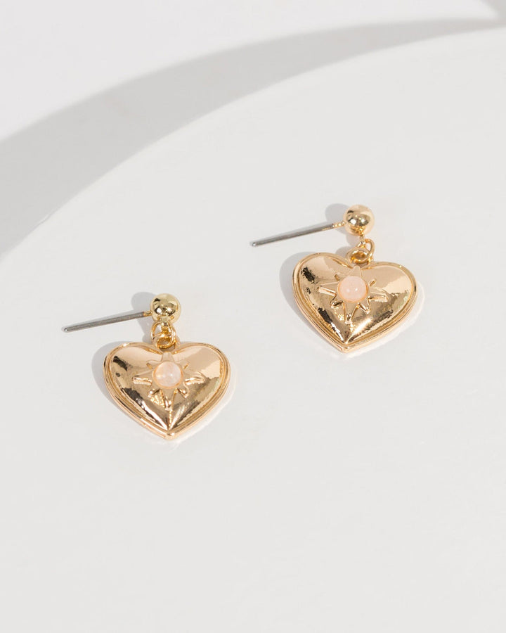 Colette by Colette Hayman Pink Heart Drop Earrings