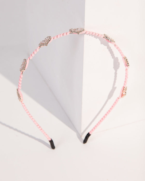 Colette by Colette Hayman Pink Hearts Thin Headband