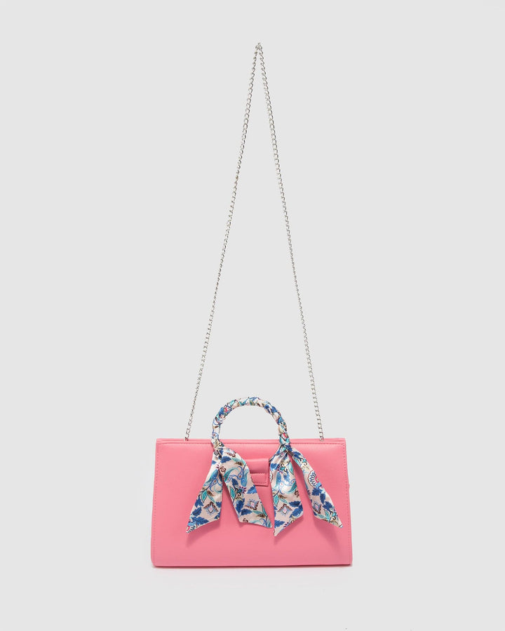 Colette by Colette Hayman Pink Maggie Scarf Clutch Bag