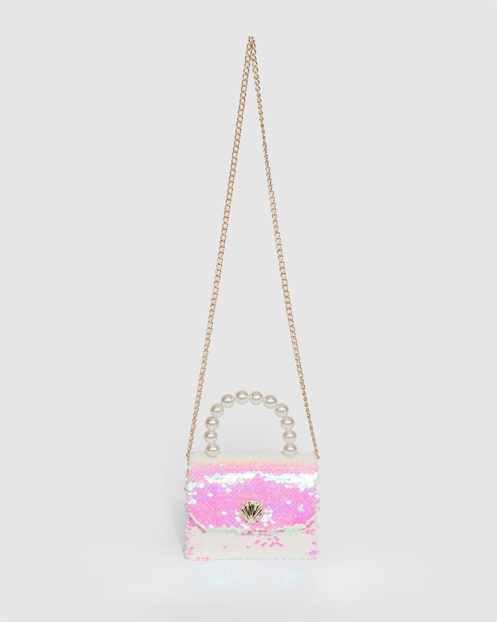 Colette by Colette Hayman Pink Mara Top Sequin Handle Bag