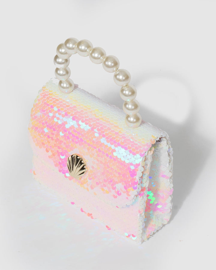 Colette by Colette Hayman Pink Mara Top Sequin Handle Bag