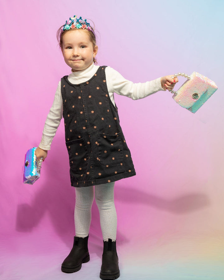 Colette by Colette Hayman Pink Mara Top Sequin Handle Bag