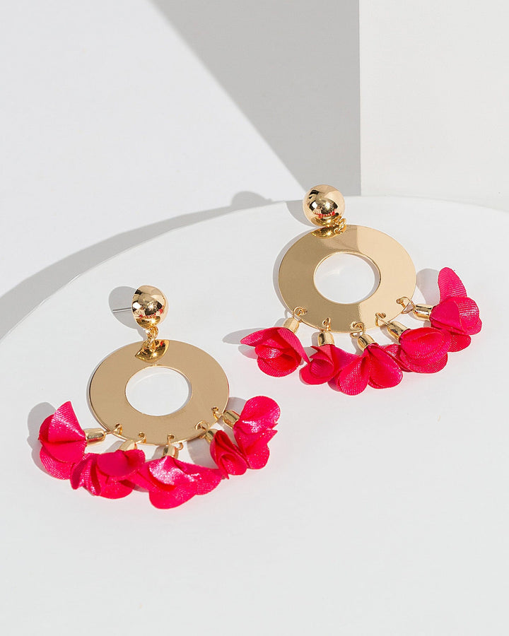Colette by Colette Hayman Pink Metal And Satin Earrings