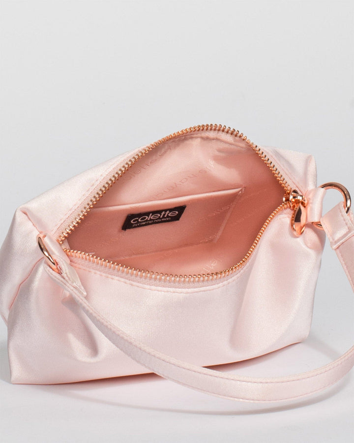 Colette by Colette Hayman Pink Monica Crystal Handle  Bag