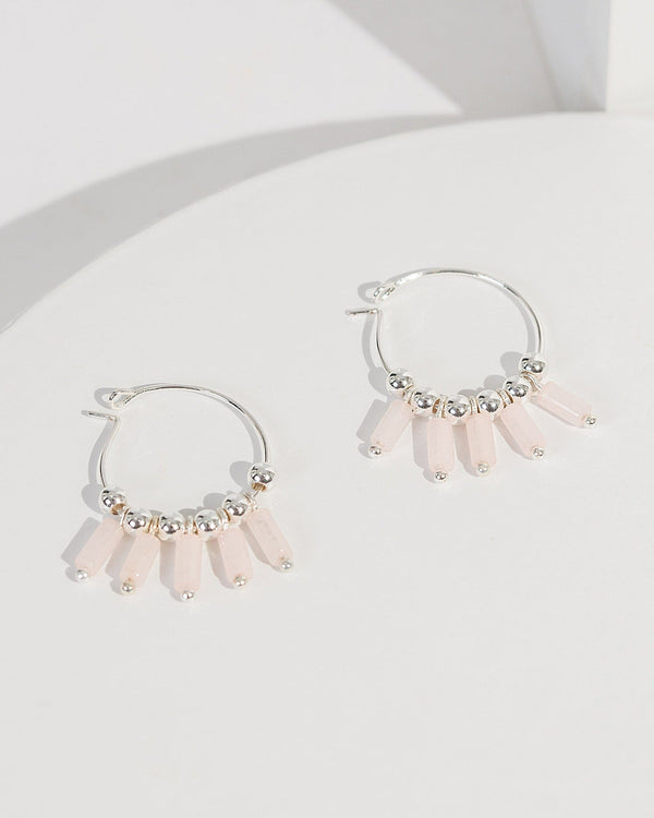 Colette by Colette Hayman Pink Multi Crystal Hoop Earrings