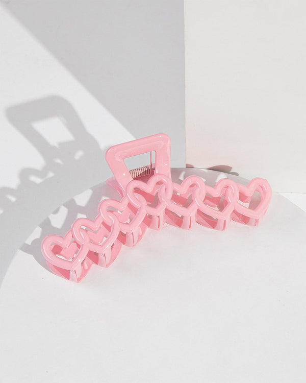 Colette by Colette Hayman Pink Multi Open Love Heart Claw Clip