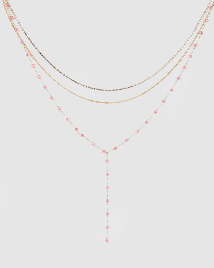 Colette by Colette Hayman Pink Pearl And Metal Necklace Pack