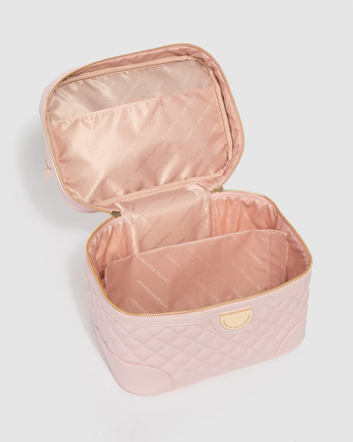 Colette by Colette Hayman Pink Quilted Scarf Cosmetic Case