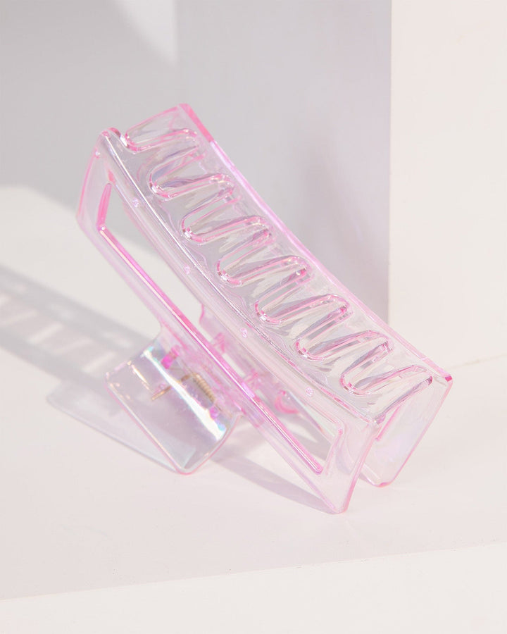 Colette by Colette Hayman Pink Rectangle Acrylic Claw Clip