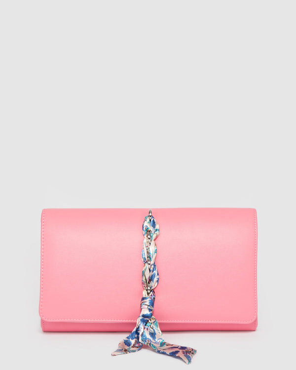 Colette by Colette Hayman Pink Rosanna Scarf Clutch Bag