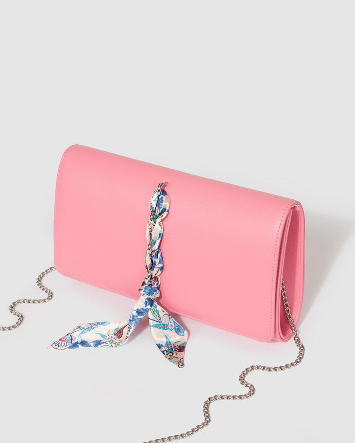 Colette by Colette Hayman Pink Rosanna Scarf Clutch Bag