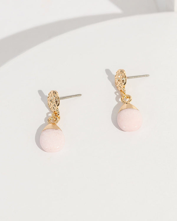 Colette by Colette Hayman Pink Semi Precious Earrings