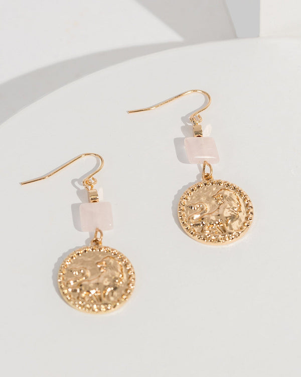 Colette by Colette Hayman Pink Semi Precious Pearl Hook Earrings