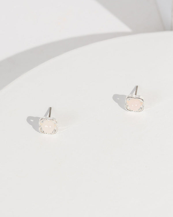 Colette by Colette Hayman Pink Semi Precious Pink Stone Earrings