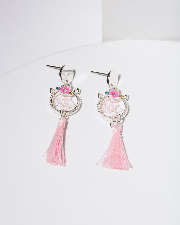 Colette by Colette Hayman Pink Unicorn Dreamcatcher Earrings