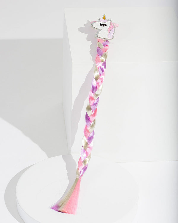 Colette by Colette Hayman Pink Unicorn Hair Plait Pony Tail