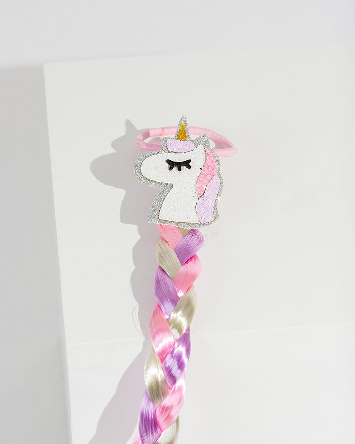 Colette by Colette Hayman Pink Unicorn Hair Plait Pony Tail