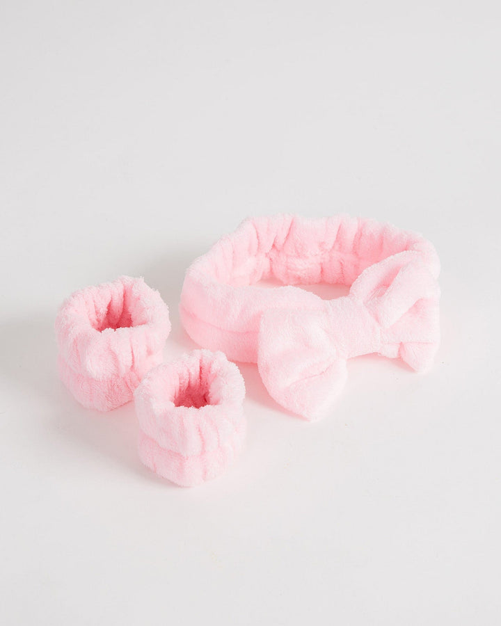 Colette by Colette Hayman Pink Wrist And Headband Wash Set