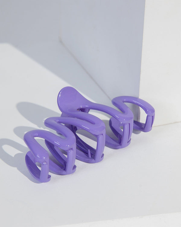 Colette by Colette Hayman Purple Acrylic Wave Detail Claw Clip
