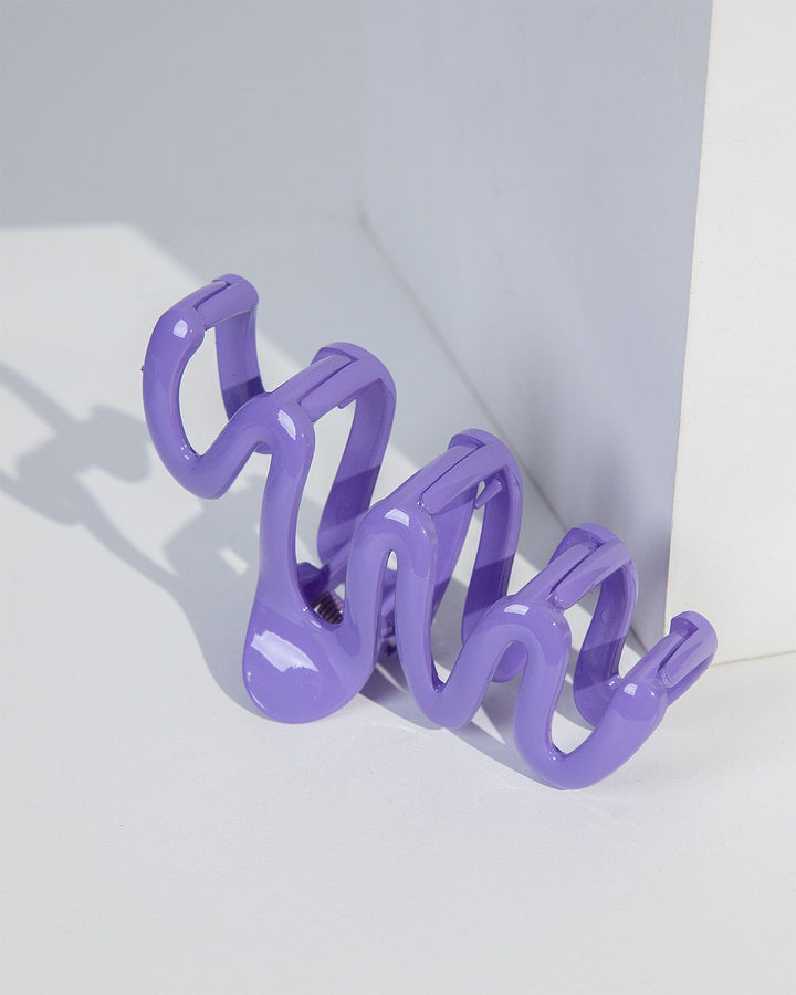 Colette by Colette Hayman Purple Acrylic Wave Detail Claw Clip