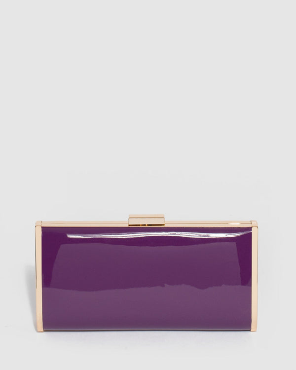 Colette by Colette Hayman Purple Anela Hardcase Clutch Bag