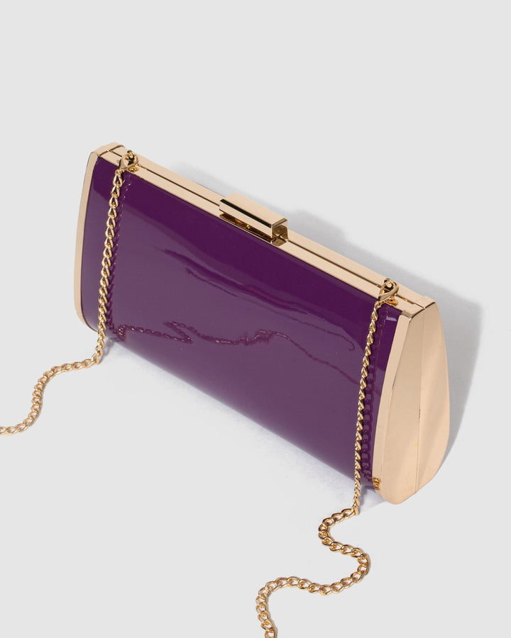 Colette by Colette Hayman Purple Anela Hardcase Clutch Bag