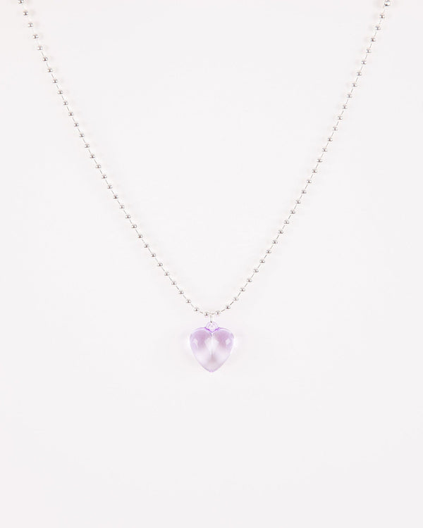 Colette by Colette Hayman Purple Ball Chain Heart Necklace
