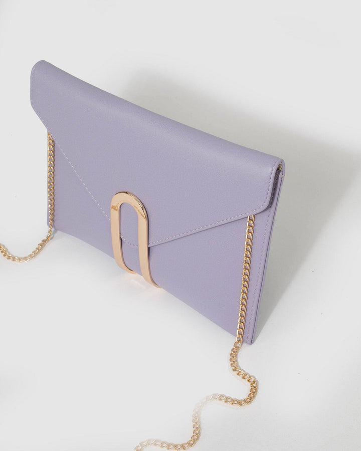 Colette by Colette Hayman Purple Kimberly Clasp Clutch Bag