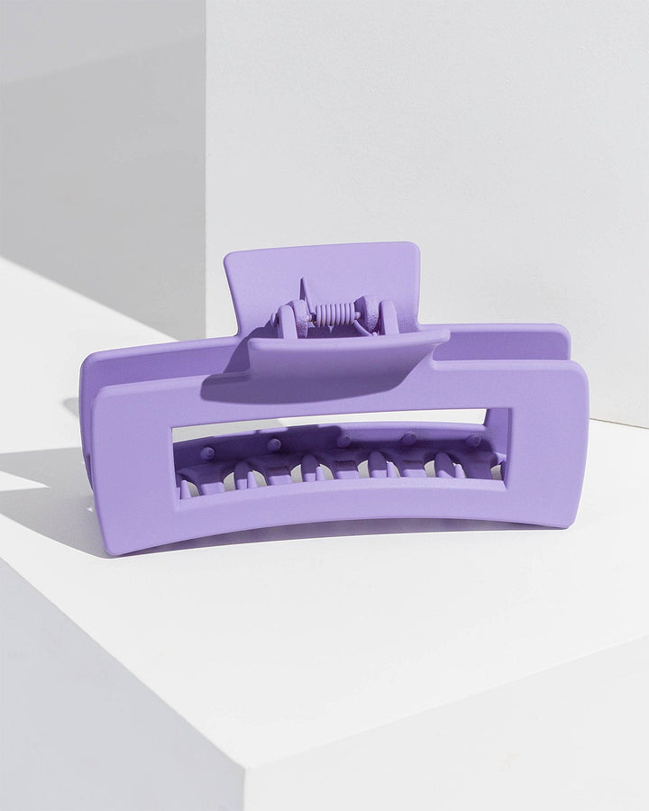 Colette by Colette Hayman Purple Rectangle Matte Claw Clip