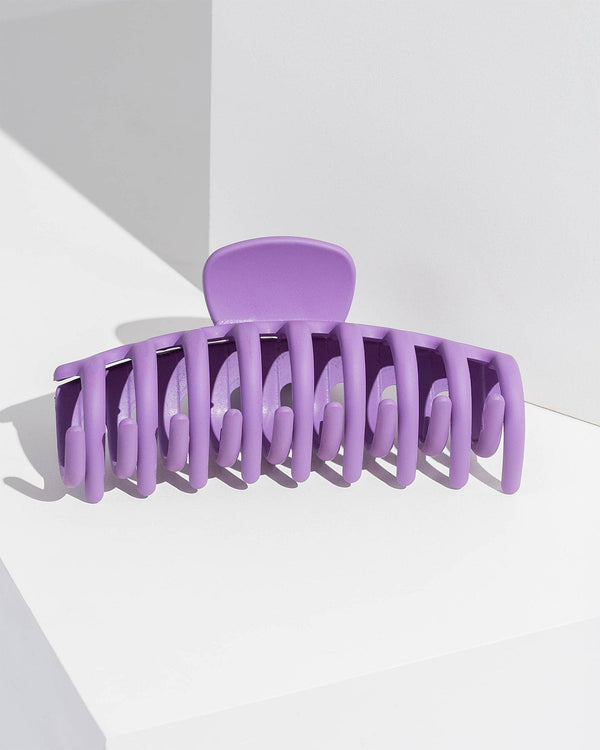 Colette by Colette Hayman Purple Round Matte Claw Clip