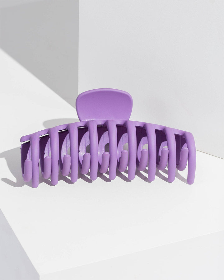 Purple Round Matte Claw Clip – colette by colette hayman