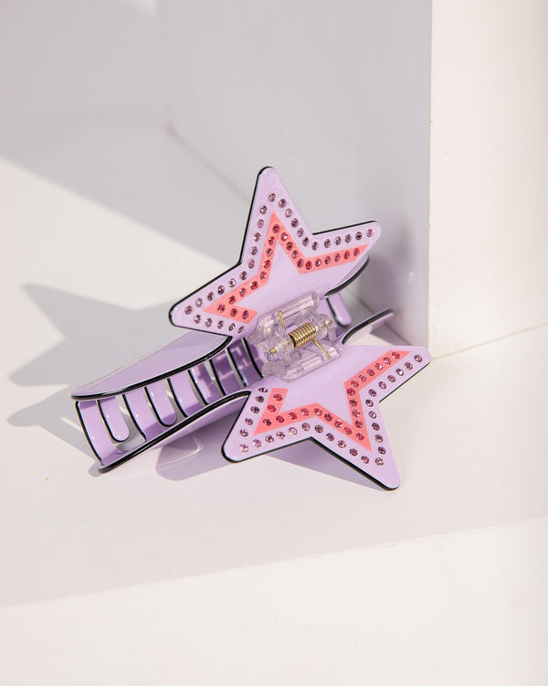 Colette by Colette Hayman Purple Star Acrylic Claw Clip
