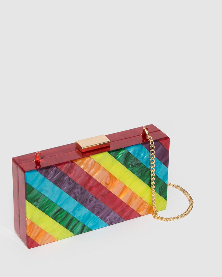 Colette by Colette Hayman Rainbow Mabel Acrylic Clutch Bag