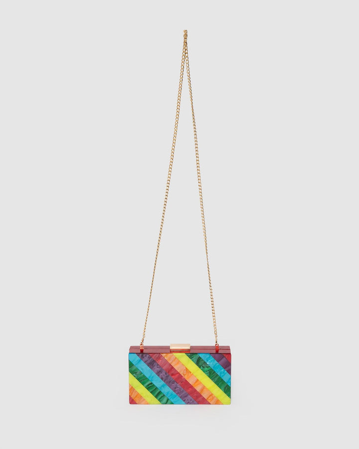 Colette by Colette Hayman Rainbow Mabel Acrylic Clutch Bag