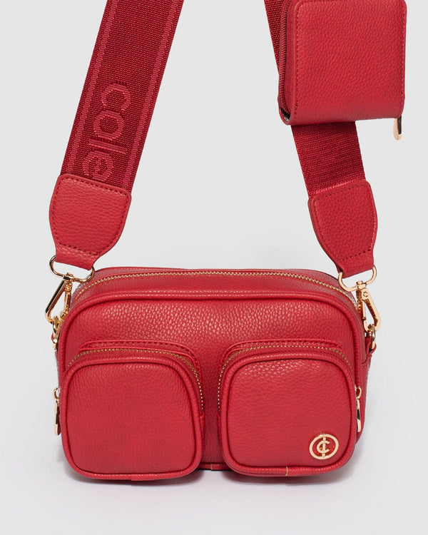 Colette by Colette Hayman Red Amalia Double Pocket Crossbody Bag