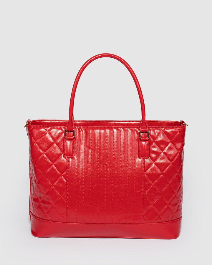 Colette by Colette Hayman Red Aviana Quilt Tote Bag