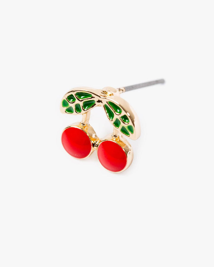 Colette by Colette Hayman Red Cherry Stud Earrings