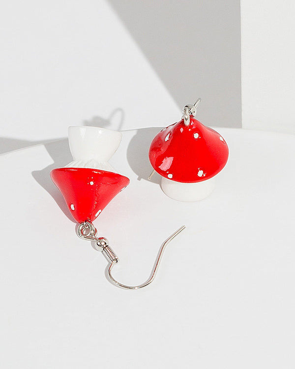 Colette by Colette Hayman Red Groovy Mushrooms Earrings