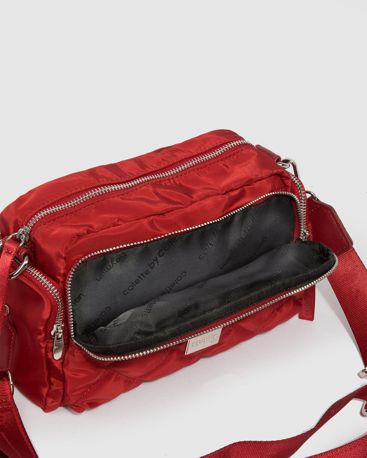 Colette by Colette Hayman Red Harper Nylon Crossbody Bag