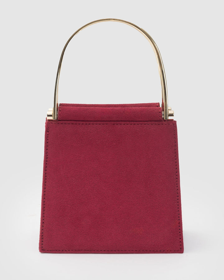 Colette by Colette Hayman Red Joanna Snake Metal Handle Mini Bag