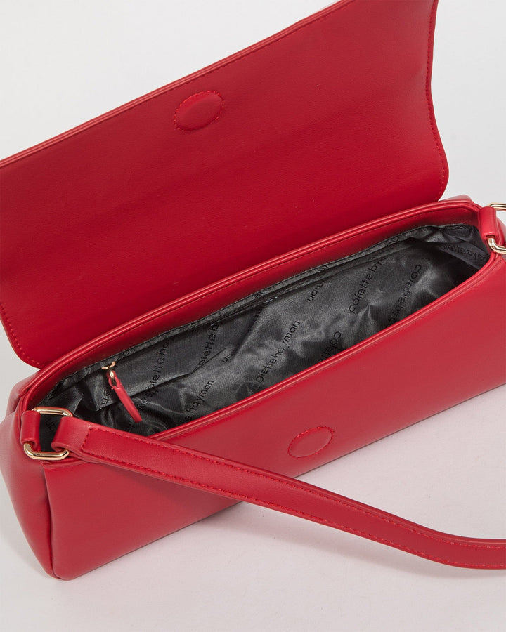 Colette by Colette Hayman Red Keely Flap Shoulder Bag