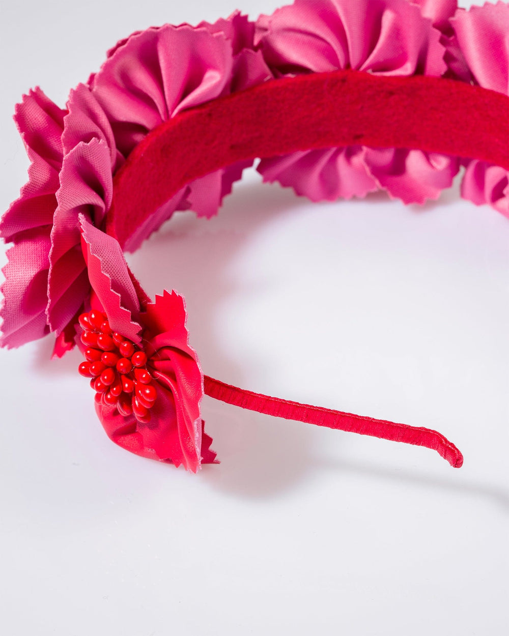 Red Multi Flower Beaded Detail Fascinator colette hayman