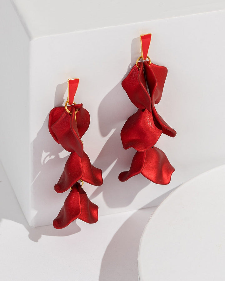 Colette by Colette Hayman Red Petal Drop Earrings